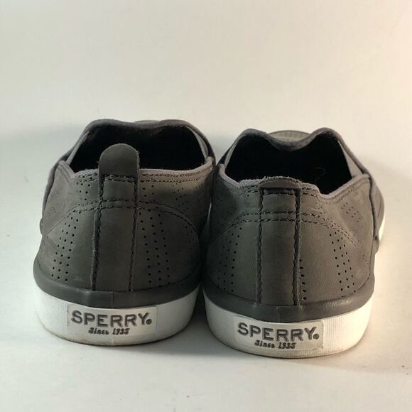 Sperry Top Sider womens memory foam shoes slip on sneakers gray white size 8 - Picture 4 of 8